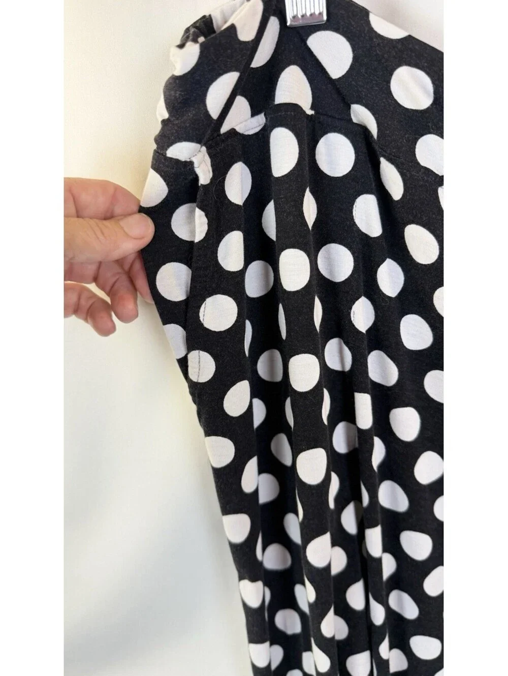 Soma Pajama Pants Womens Medium Black Polka Dot Rayon Blend Lounge Pockets